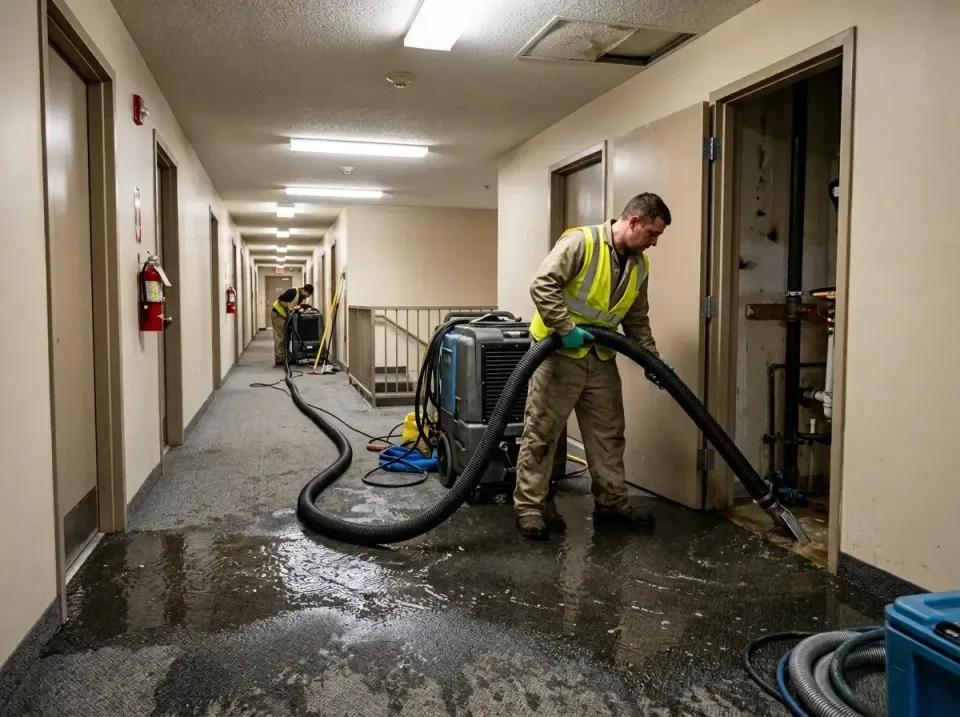 multi-unit-apartment-hallway-f-005 — frequently asked questions, Emergency Burst Pipe Water Extraction & Removal in La Mesil…